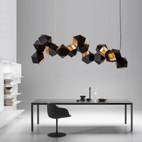 Post Modern Metal Creative DNA Pendant Lights For Restaurant Studio Home Hanglamp AC 110V 220V E14 Led Pendant Lamp New