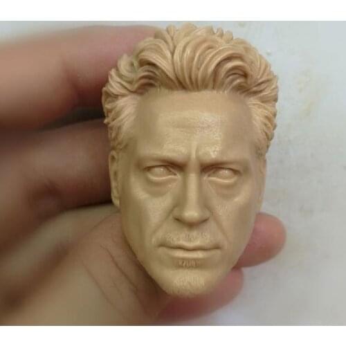 Blank 1/6 Scale Version 3.0 Tony Stark Downey Head Sculpt Unpainted Fit 12" Figure