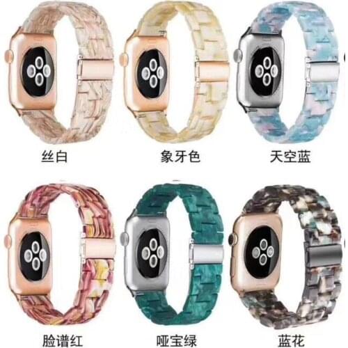 China style Resin Wrist band For Apple Watch strap series 6 5 44mm 40mm Bracelet For iwatch SE 4 3 2 1 watchband 38 42mm