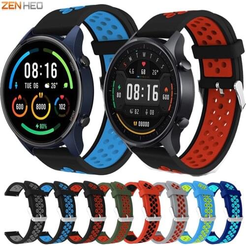 22mm Silicone Strap For Xiaomi Mi Watch Color Sport Replacement Watchband For Huawei Honor Watch GS Pro