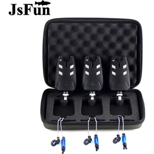 3pcs Carp Fishing Alarm and Swingers Indicator Set Fishing Hanger Swinger Sensitivity Bite Alarm Tackle with Zippered Case FO399