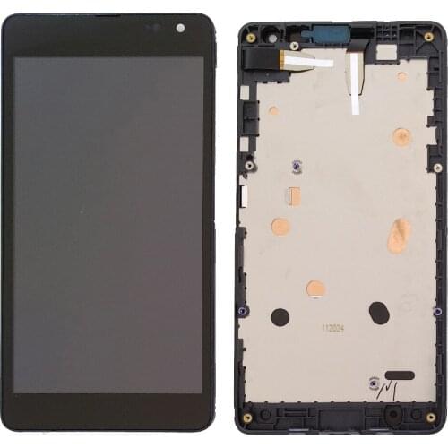 For Nokia Lumia 535 LCD Display Touch Screen Digitizer Assembly With Frame Replacement Parts NOKIA N535 RM-1090 2S 2C Version