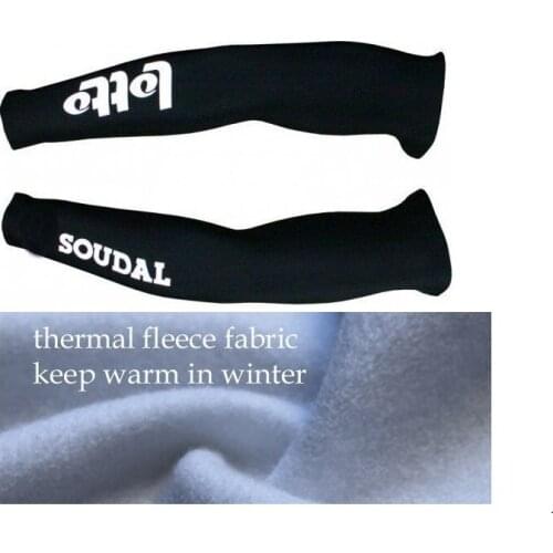 WINTER THERMAL FLEECE 2019 LOTTO SOUDAL PRO TEAM CYCLING JERSEY ARM WARMERS SUN UV PROTECTION ONE PAIR SZIE XS-4XL