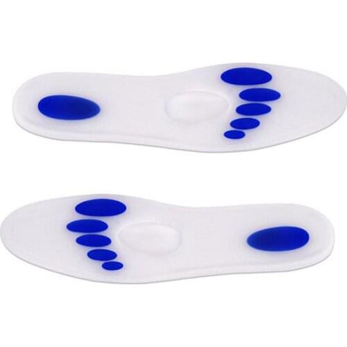 1 Pair Orthotic Arch Support Massaging Silicone Anti-Slip Gel Soft Sport Shoe Insole Pad For Man Women insoles Shock Absorption