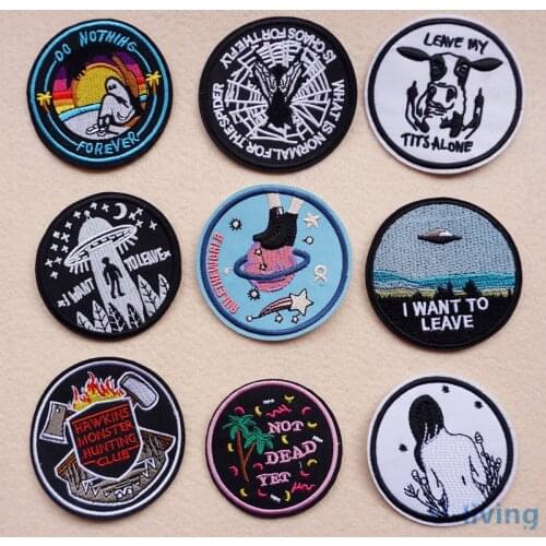 1pcs Mix fashion Patches for Clothing Iron on Embroidered Sew Applique Cute Patch Fabric Badge Garment DIY Apparel Accessories