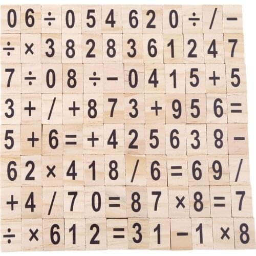 100Pcs/Set Hot Children Wooden DIY Numbers Letters Puzzle Toy for Developing Baby Intelligence Early Education Toy for Children