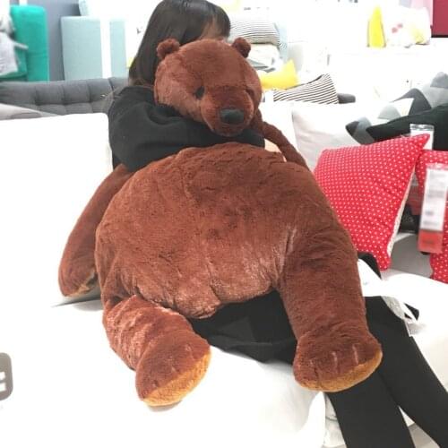 100cm Huge Brown Bear Plush Toys Lovely Teddy Bear Plush Stuffed Animal Soft Doll Pillow Cushion Toys For Girls Kids Birthday