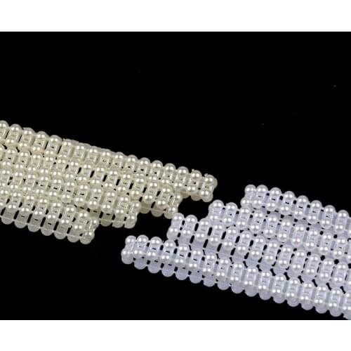 2Metersl Double Row Pearls White/Ivory Cotton Line Pearls Beads Chain Garland For Flowers Wedding Party Decoration