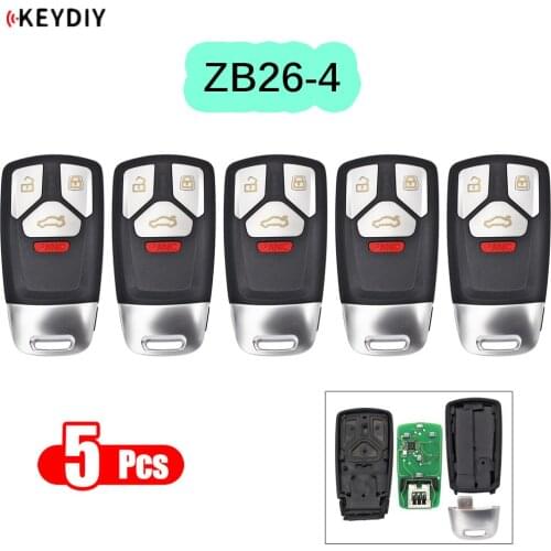 5PCS/LOT KEYDIY Universal Smart Key ZB26-4 for KD-X2 Car Key Remote Replacement Fit More than 2000 Models