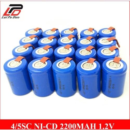 1.2V 2200mAh 4/5SC NI-CD Rechargeable Batteries batteries 4/5 SubC battery Power tools battery