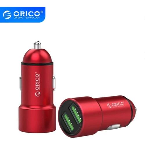 ORICO Dual USB Car Charger USB Charging Port 12W Max Cigarette Lighter Conversion plug For iPhone Samsung Xiaomi Huawei