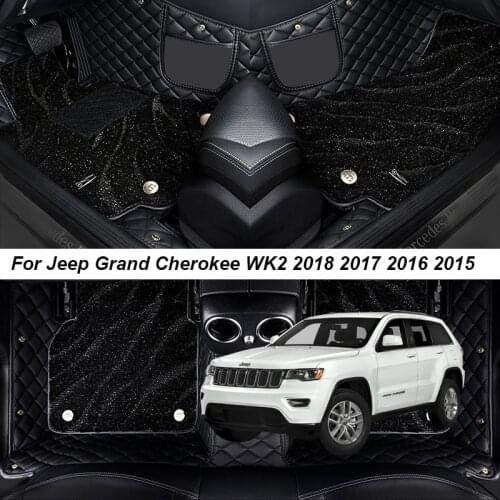 Car Floor Mats For Jeep Grand Cherokee WK2 2018 2017 2016 2015 2014 2013 2012 Rugs Surround Auto Interior Accessories Carpets