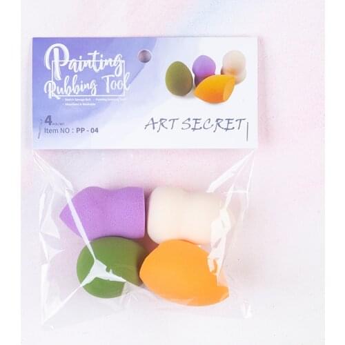 Free Shipping PP-04 High Quality 4PC/Set Sponge Watercolor Art Paint Brushes Kit With PP Pouch