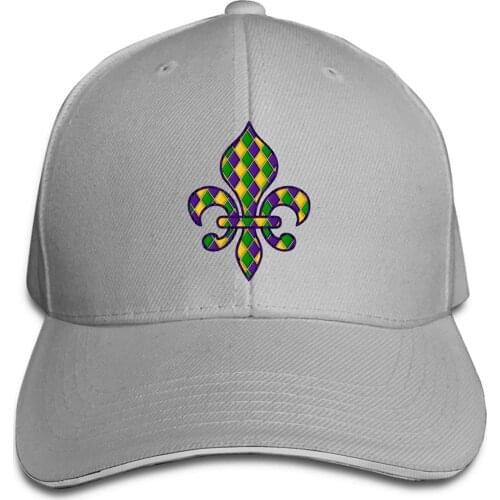 Baseball Cap Denim For Men 2021 Fleur De Lis Mardi Gras Logo 5 Men Womans Adjustable Hat Sandwich Baseball Hat