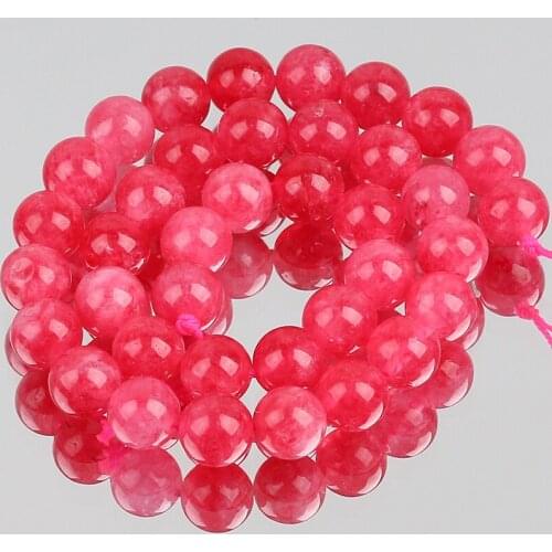 Natural Stone Rhodochrosite Chalcedony Beads Round Loose Spacer Beads For Jewelry Making DIY Bracelet 6/8/10/12MM