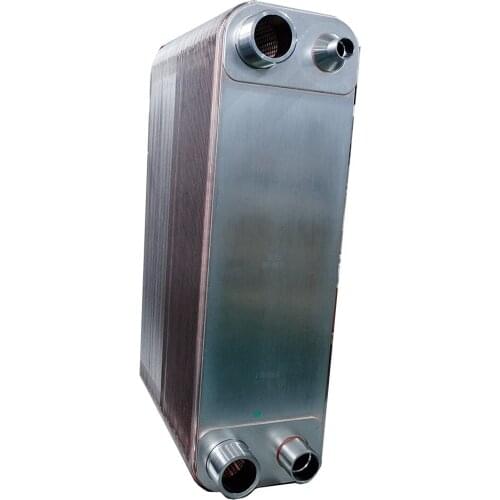 Hydraulic oil cooler high efficient brazed plate heat exchanger for liquid heat transfer