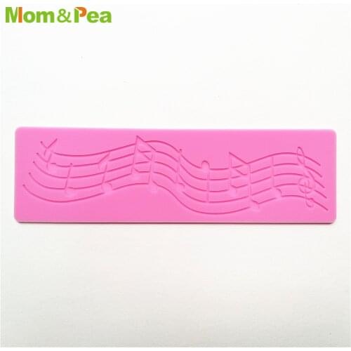 KCL585 Stave & Note Small Lace Pad Silicone Mold Sugar Paste Fondant Cake Decoration 3D Mould