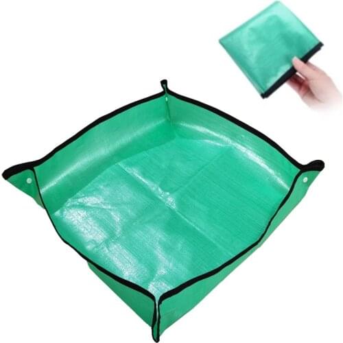 65*65CM Planting Mat PE Gardening Potting Mat Gardening Pad Waterproof Foldable Flower Pot Gardening Mat Transplanting Plant Pad