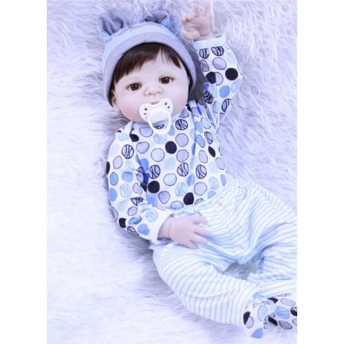 Dollmai collection bebe reborn de full silicone boy body 55cm newborn baby cheaper price solid doll toys for girl reborn dolls
