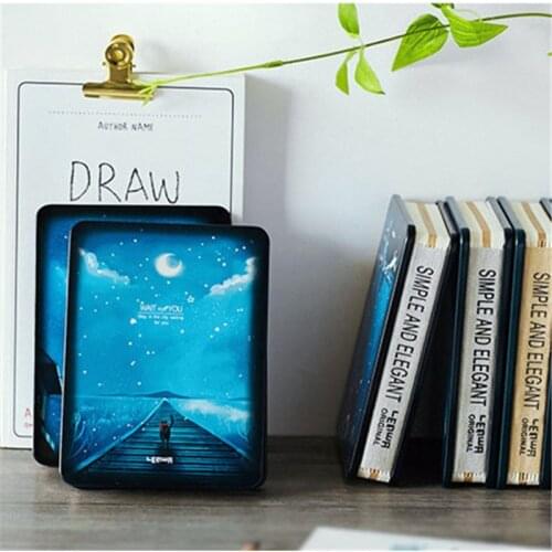 Fashion Eiffel Tower Night Star Sky Cat Metal Hard Cover Notebook Diary Agenda Notepad Planner Stationery Office School Gift