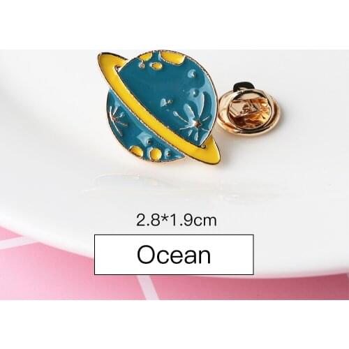 Cartoon Planet Brooch Female Simple Pin Cardigan Lightproof Brooch Cute Badge Accessories Cufflinks Hat Jewelry