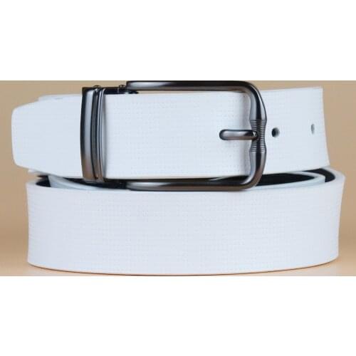 BATOORAP Mens Designer Golf Belts Luxury Pin Buckle Metal Fashion Jeans Waist Strap Male Punch Western White Belts ZKHW016