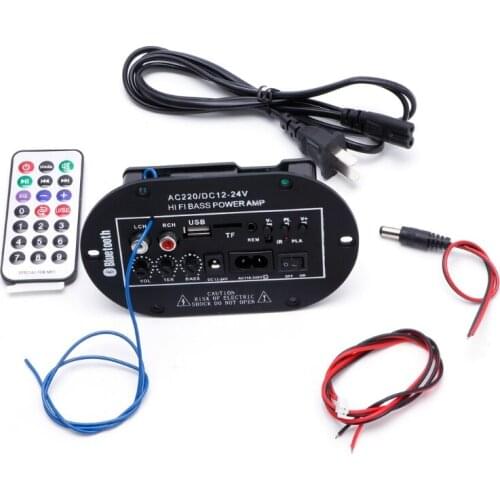 New 30W Car Bluetooth Subwoofer Hi-Fi Bass Amplifier Board Audio TF USB 220V/12V/24V