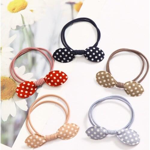 1pcs Children Elastic Hair Girl Scrunchies Hair Bands For Girls Hair Ties Bow Rabbit Ears Headband Cute Rabbit Hair Accessories