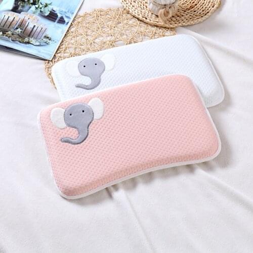 Rectangle Elephant Memory Foam Baby Pillow Support Prevent Flat Head Animal Shaping Sleep Pillow for 0 - 6 Years Baby Pillows