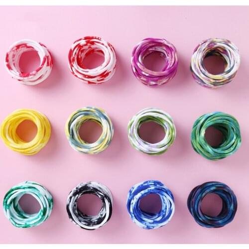 New baby headband elastic nylon headband kids hairband gradient color boutique headwear newborn hair accessories 20pcs