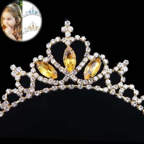 Crown Kids Girls Headband Crystal Rhinestones Tiara Princess Child Wedding Prom
