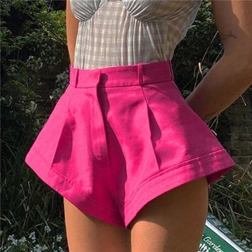 Women Shorts All-match Wide Leg Short Sexy Leather Shorts Summer New Ladies Sexy High Waist Street Short