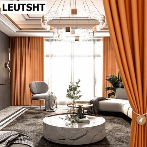 2021 Simulation Silk Plain Blackout Curtains for Living Room Bedroom Pure Color Royal Satin Brocade Blackout Curtains Custom