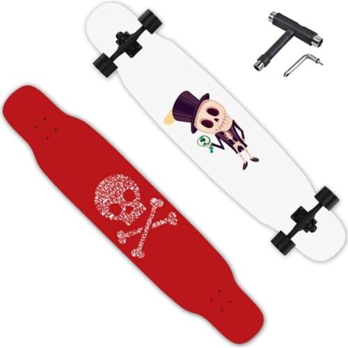 Longboads Skateboard 46" Balance Scooter, ABEC-11 Bearing Road Brush Street Dance Longboard Maple Skateboard Suitable Teenagers