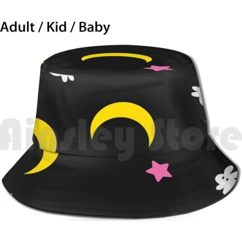 SerenaS Blanket Print - Black Version Sun Hat Foldable UV Protection Serena Sailor Moon Sailormoon Anime Manga