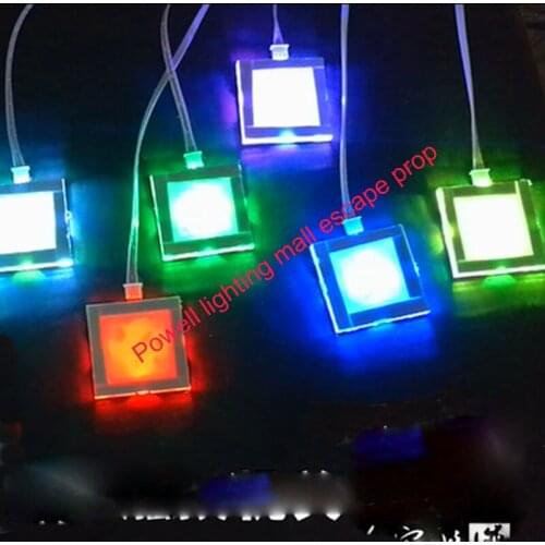 Takagism game Escape room prop Touch the sensor to ajust the correct password colour light to open lock escape from chamber room