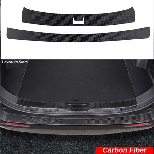 Car Interior Exterior Rear Guard Door Trunk Sill Plate Bumper Protector Cover Trim Strip for Toyota RAV4 RAV-4 2019 2020 2021