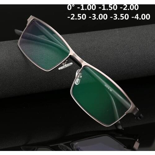 High Quality Anti Blue Light Finished Myopia Glasses Men Fashion Full Frame Short-sighted Eyeglasses -1.0 -1.5 -2.0 To -4.0 TR90