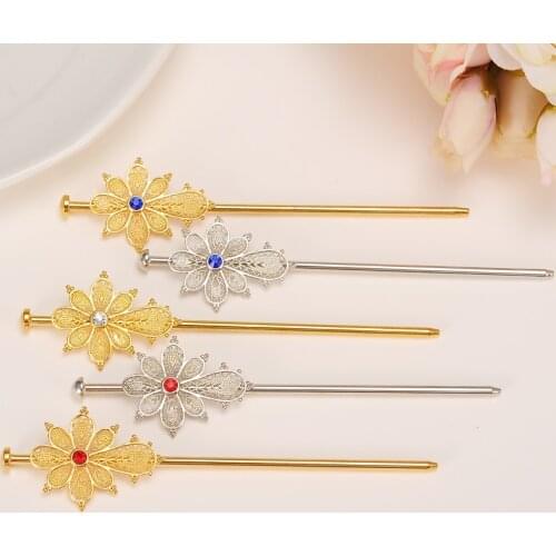 Bangrui Ethiopian Hairpin Jewelry Gold Color Ethiopia Hair Combs Africa Hair Pin/Eritrea/Kenya/Hair Sticks/Habasha