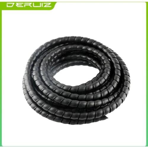 1m Line Organizer Pipe Protection Spiral Wrap Winding Cable Wire Protector Cover Tube Black