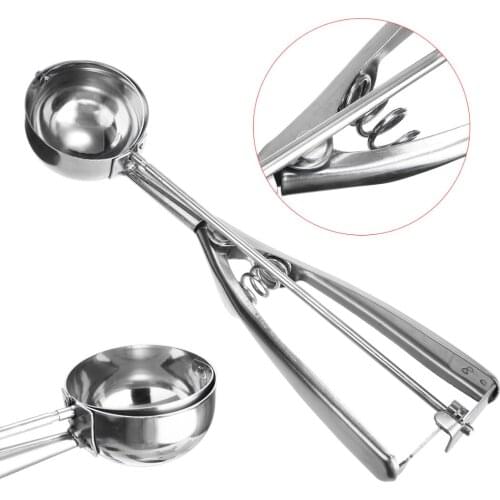 1pc New Stainless Steel Sliver Kitchen Ice Cream Scoop Spoon Potato Scoop Ball Maker Cookie Scoop Handle Kitchen Tool 4/5/6CM