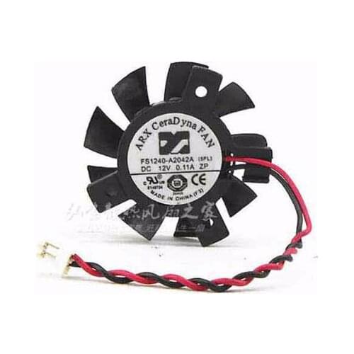 ARX FS1240-A2042A DC 12V 0.11A Dia. 36mm C.T.C 26x26x20mm Server Cooling Fan