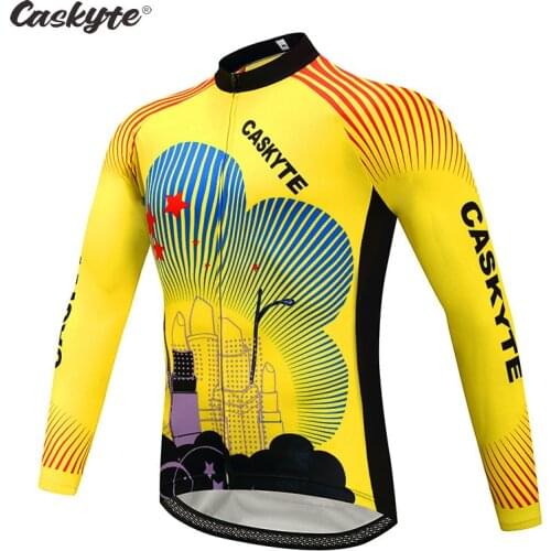 Caskyte Top Quality Cycling Jersey Long Sleeve MTB Bicycle Cycling Clothing Mountain Bike Sportswear Cycling Clothes Breathable