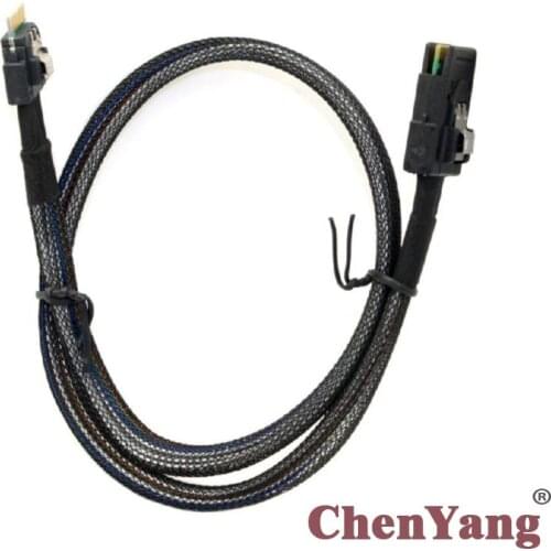 Chenyang Mini SAS 4i SFF-8087 36pin Target to SAS 4.0 SFF-8654 4i 38pin Host Cable 50cm