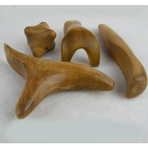 Wooden Triangle acupuncture massage rod acupoints pen meridian foot massage cervical craping cone