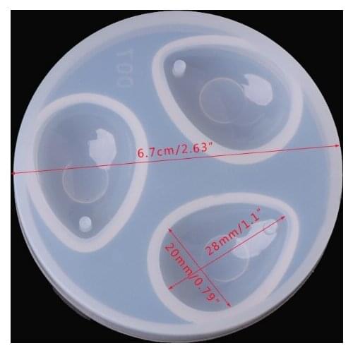 DIY Silicone Pendant Water Drop Gem Mold Resin Casing Craft Making Tool Jewelry New