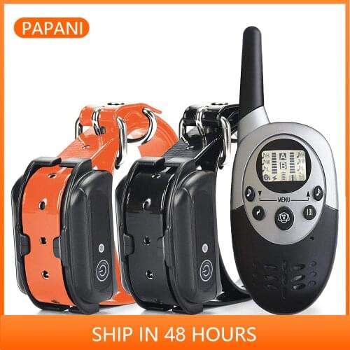 Remote Dog Training Collar Waterproof Rechargeable Dog Bark Control Device with Vibration Electric Shock Beep Training E-collar