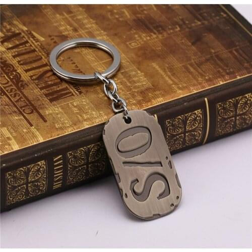 H&F Anime Series Gangsta Keychain Gina Paulklee Twilight A/O S/5 S/0 Nico Logo Cosplay Mercenary Dog Tag Two Pendant Keyring