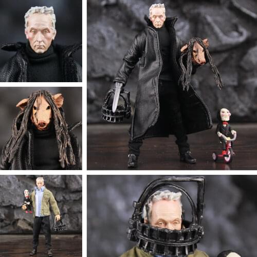 Classic Horror Movie SAW John Krammer 6" Action Figure Bike Billy Film Jigsaw Spiral The Organ Donor one:12 Clothes Toys Doll