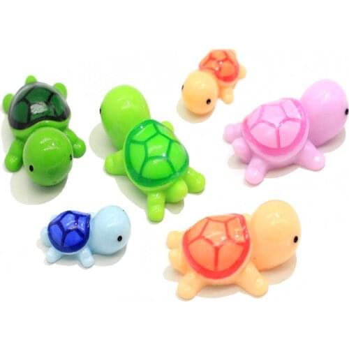 Colorful Cute Mini Animal Miniature Tortoise Fairy Garden DIY Doll House Succulents Moss Landscape Decoration